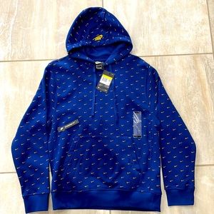 Mens Nike Royal Blue Swoosh Hooded Sweatshirt NWT